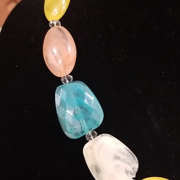 Multicolored Glass Beaded Necklace - Picture 4 of 5